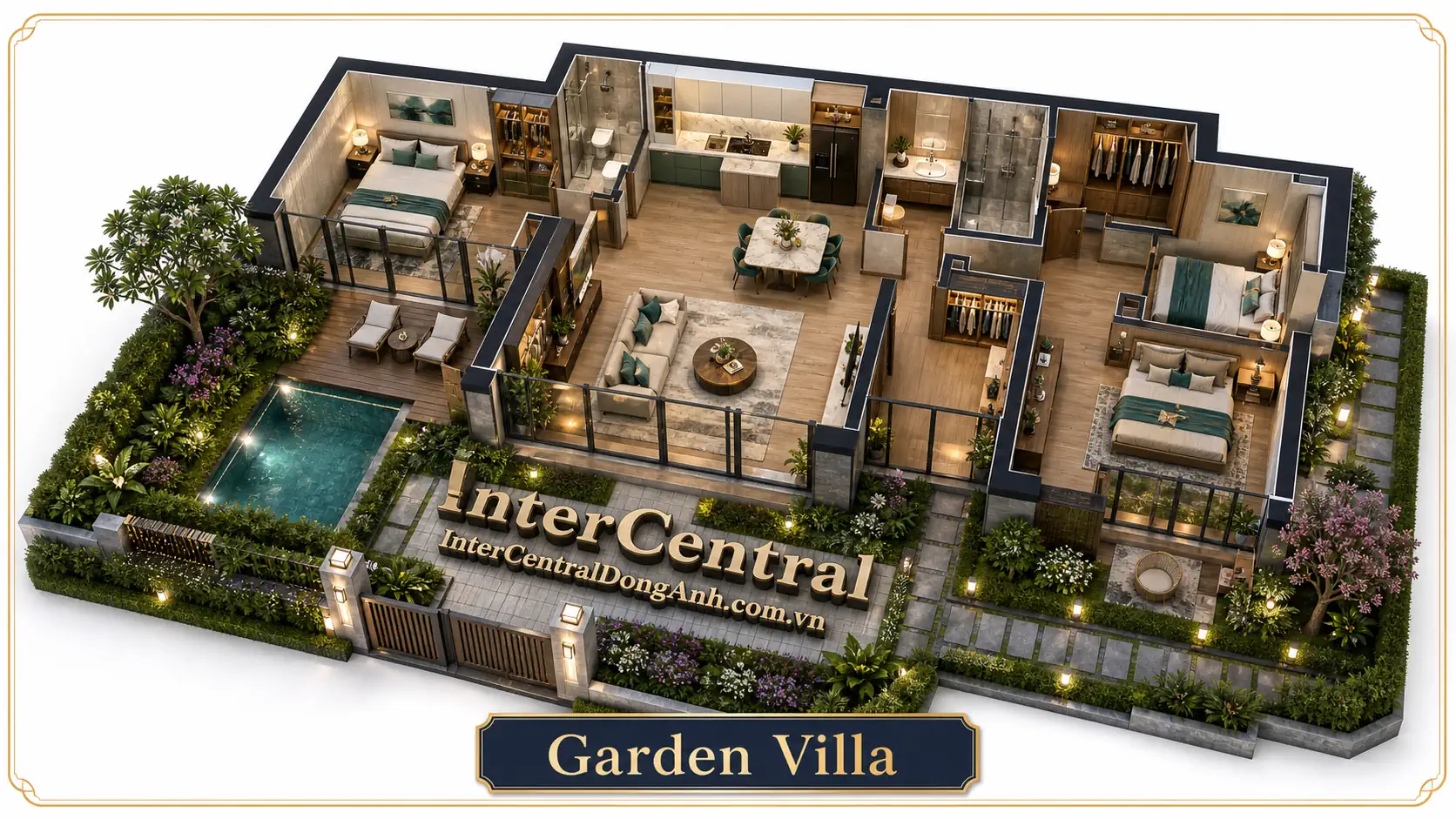 Thiết kế Garden Villa Aquavia InterCentral Đông Anh