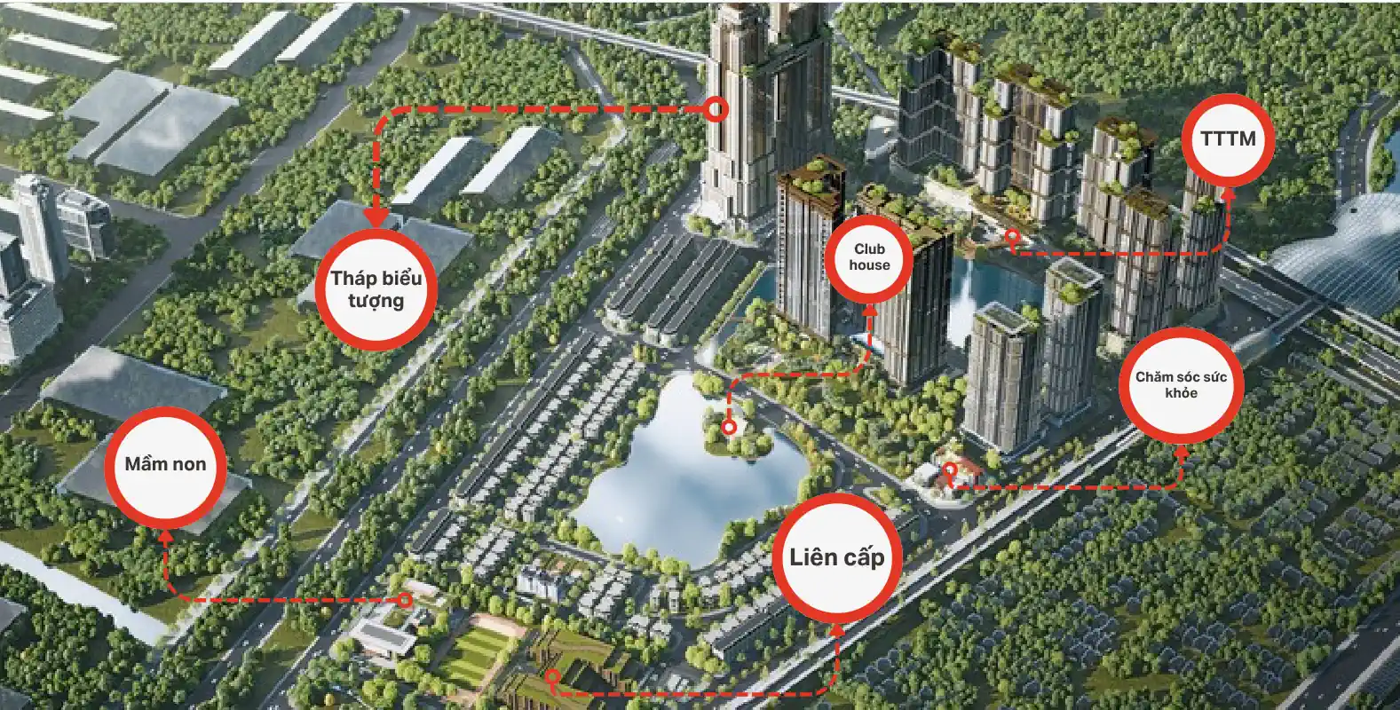 Mặt bằng tiện ích InterCentral Đông Anh