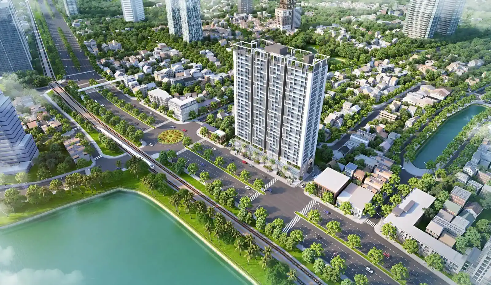 Phối cảnh chung cư LakeView Tower Giải Phóng